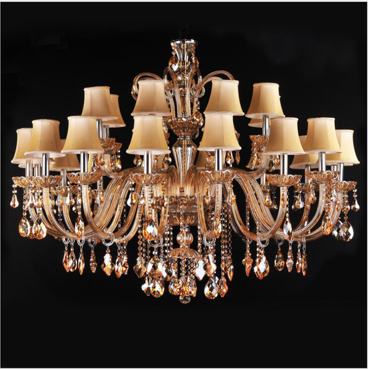 24l crystal chandelier e14 candle holder lamps modern crystal k9 chandeliers villa living room hanging light