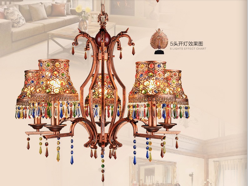 3 heads colorful pendant different design bohemian style pendant lamps for restaurant lamp cafe lights