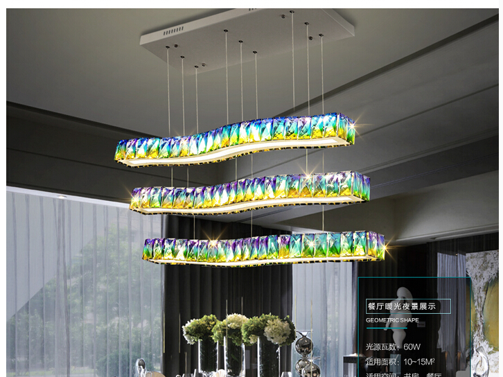 3colors modern l700mm w260mm led luxury stainless steel crystal pendant light ce lamp creative lighting ac guaranteed