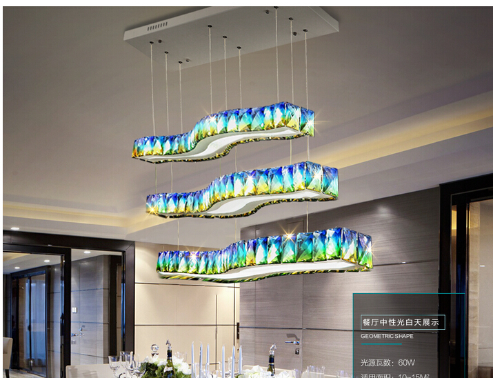 3colors modern l700mm w260mm led luxury stainless steel crystal pendant light ce lamp creative lighting ac guaranteed