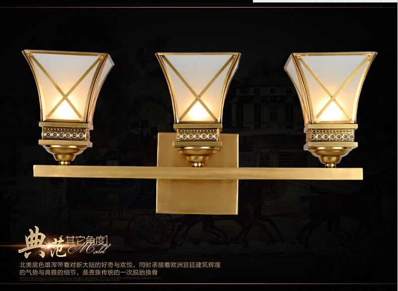 3l golden brass wall lamp indoor wall sconce lighting l650mm h150mm design copper wall light decoration outdoor lamp