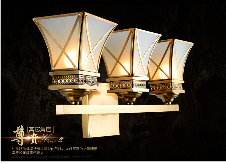 3l golden brass wall lamp indoor wall sconce lighting l650mm h150mm design copper wall light decoration outdoor lamp