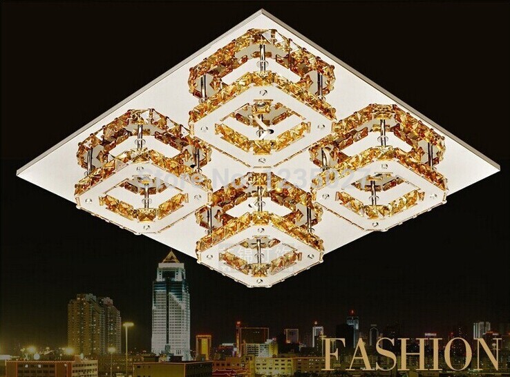 4l/6l/8l/12l square modern led diamond crystal ceiling light fitting crystal lamp guarantee fast