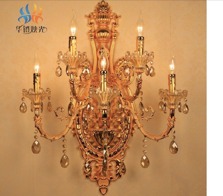 5l lamp crystal wall lamp fashion wall sconce gold bedside lighting w580mm h760mm decoration crystal wall lamp