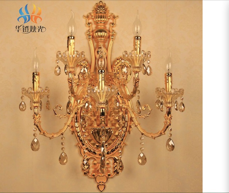 5l lamp crystal wall lamp fashion wall sconce gold bedside lighting w580mm h760mm decoration crystal wall lamp