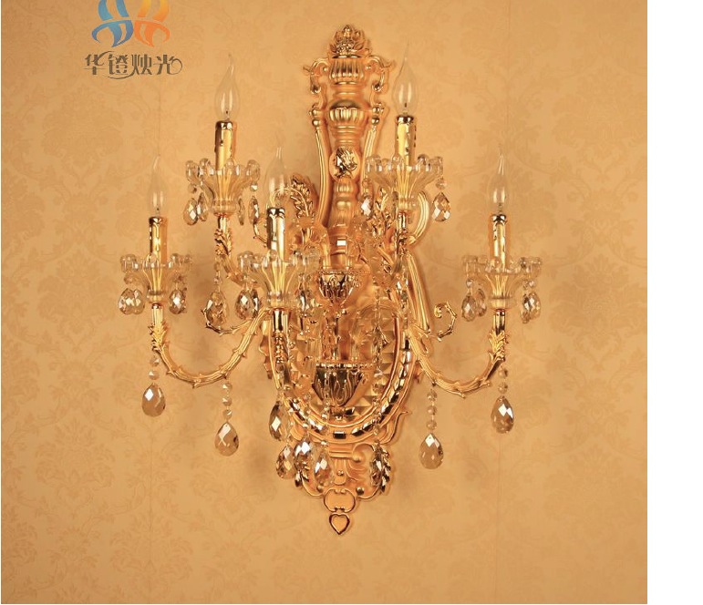 5l lamp crystal wall lamp fashion wall sconce gold bedside lighting w580mm h760mm decoration crystal wall lamp