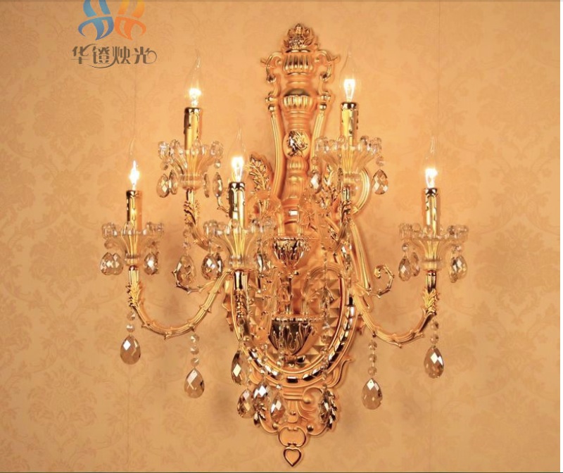 5l lamp crystal wall lamp fashion wall sconce gold bedside lighting w580mm h760mm decoration crystal wall lamp