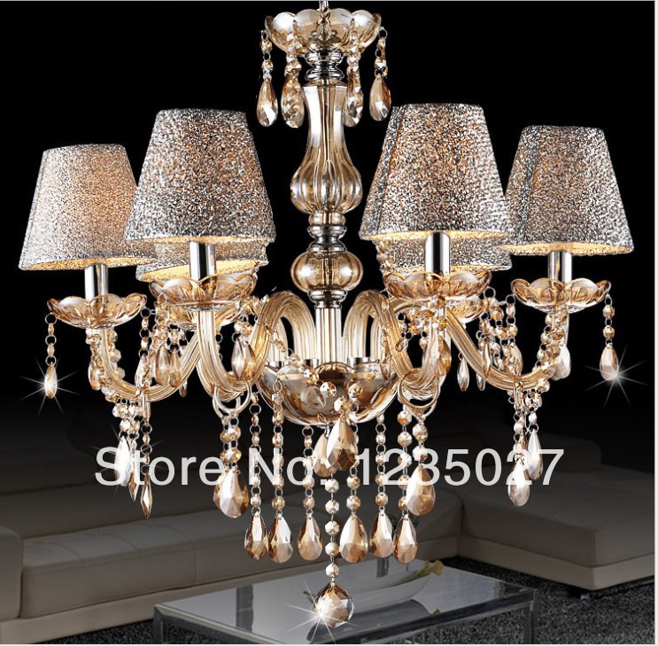 6l crystal chandelier/ morden indoor lighting/d620mm h600mm/fashion art crystal chandelier creative lighting/fast