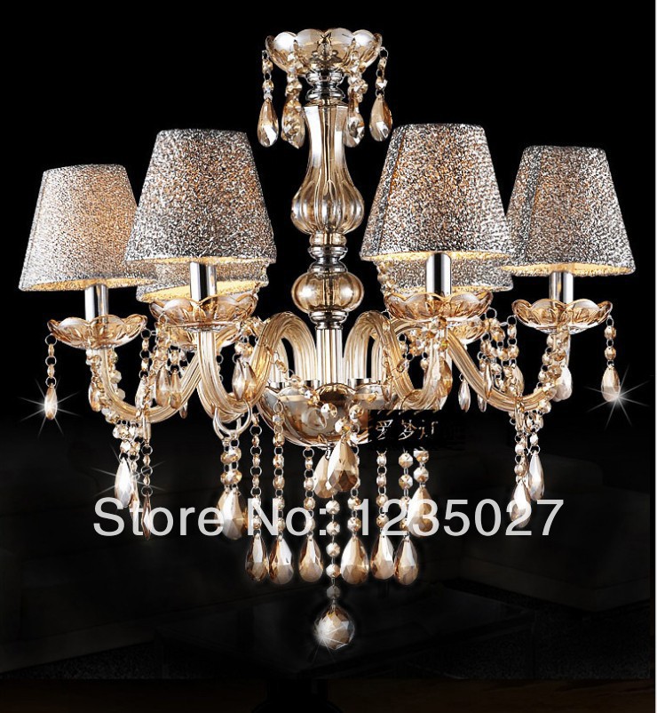 6l crystal chandelier/ morden indoor lighting/d620mm h600mm/fashion art crystal chandelier creative lighting/fast