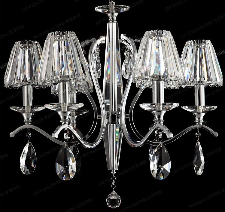 8bulbs european candle black crystal chandeliers ceiling living room modern e14 retail and whole