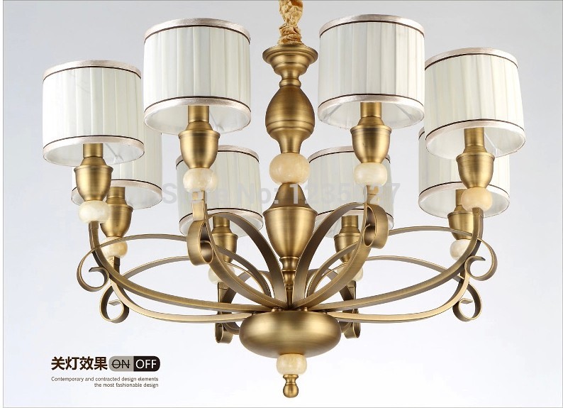 antique bronze chandelier lighting 8l crystal chandelier light living room chandelier light sy4202/8l d790mm h540mm