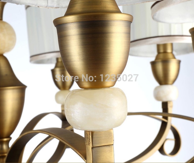 antique bronze chandelier lighting 8l crystal chandelier light living room chandelier light sy4202/8l d790mm h540mm