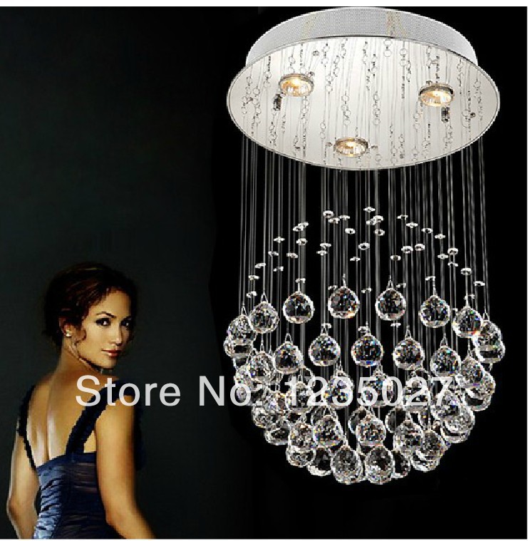 ball shape modern crystal chandelier ceiling lamp fixture global crystal pendant light for stairs, sy3059/3l