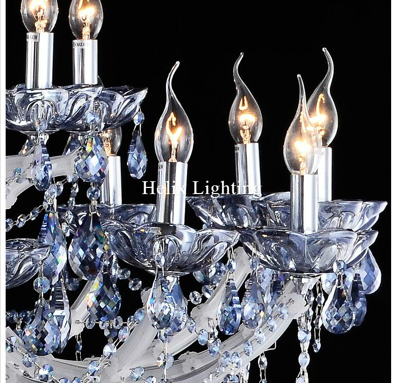 blue white chandeliers crystal clear vintage chrystal chandelier el lighting pendelleuchte lamp for home lights