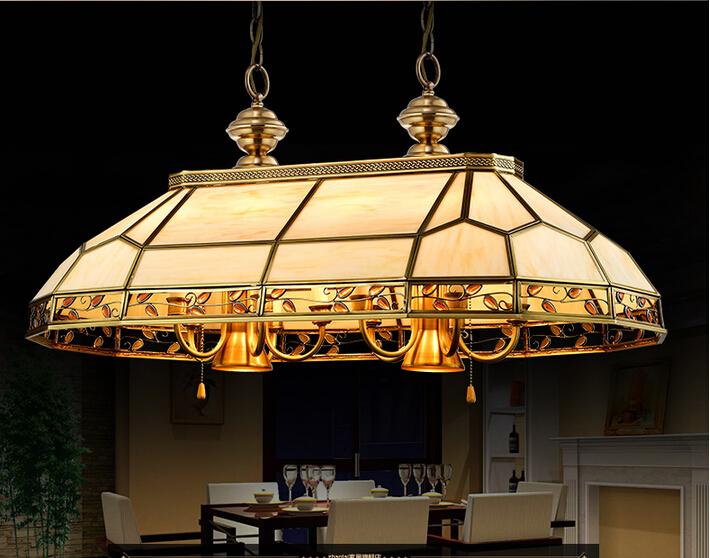 brass candle chandelier ac90-260v 10 arms lamps glass lampshade copper material chandelier living room chandelier