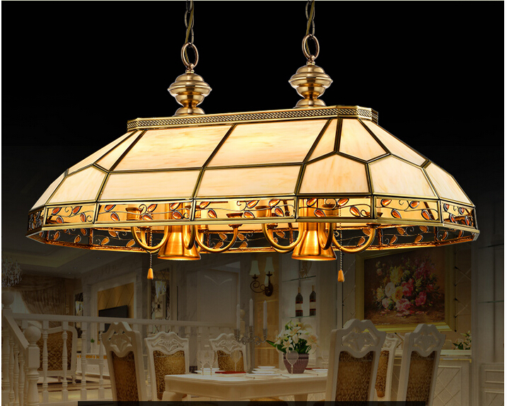 brass candle chandelier ac90-260v 10 arms lamps glass lampshade copper material chandelier living room chandelier