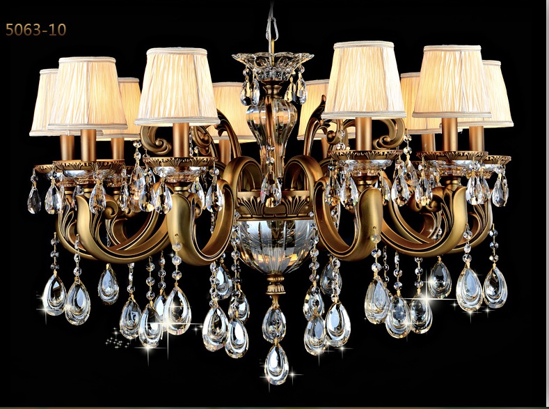 brass luxury crystal chandelier zinc alloy chandeliers for home el decoration chandelier ac guaranteed