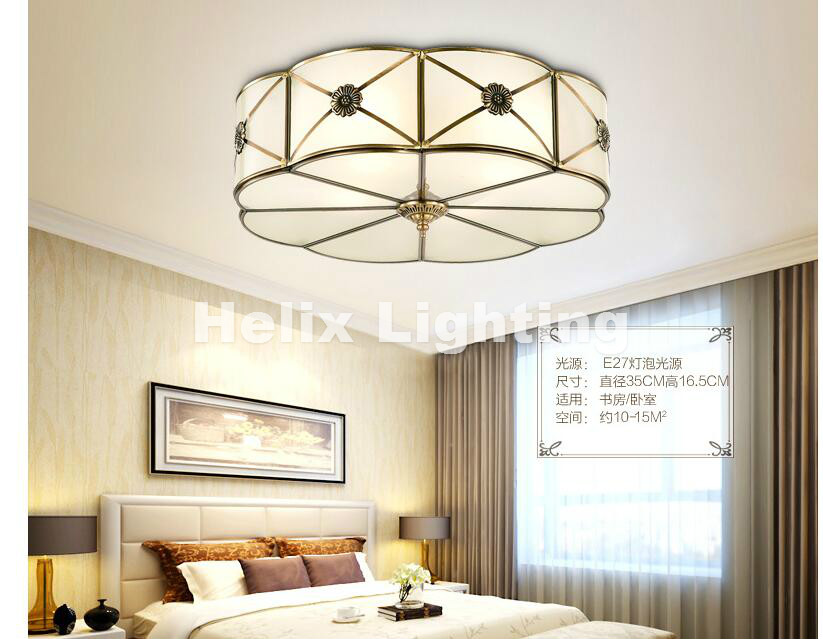 brass vintage led modern ceiling light lamp home lighting living room lustre flush mount ceiling lights luminaire