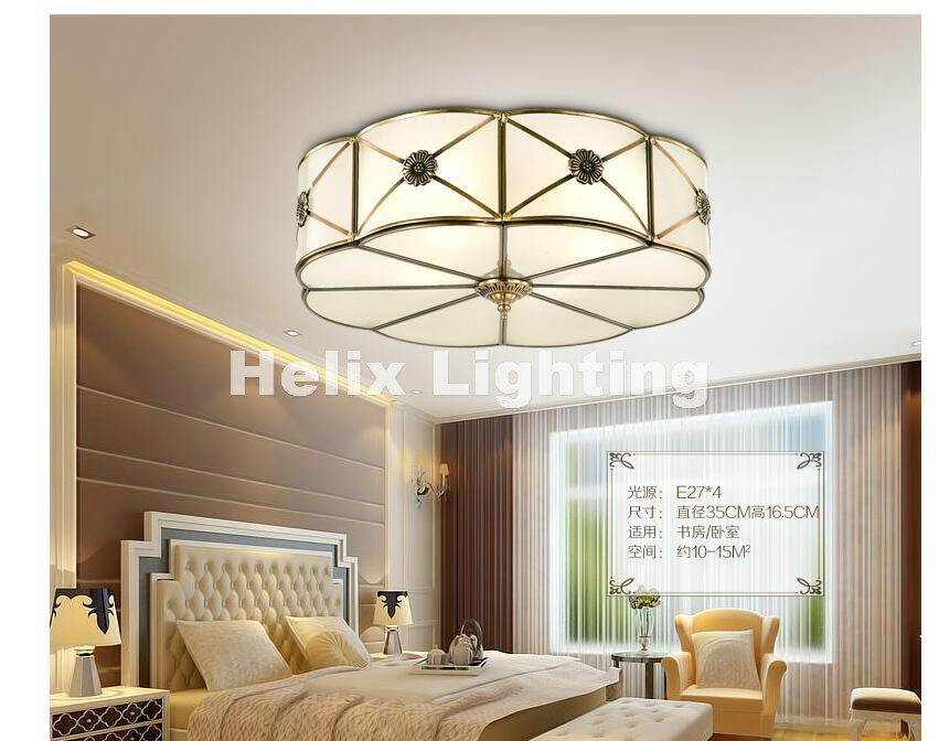 brass vintage led modern ceiling light lamp home lighting living room lustre flush mount ceiling lights luminaire