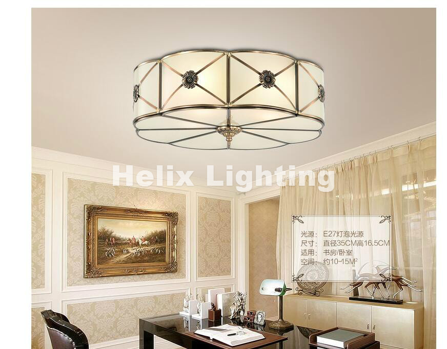 brass vintage led modern ceiling light lamp home lighting living room lustre flush mount ceiling lights luminaire