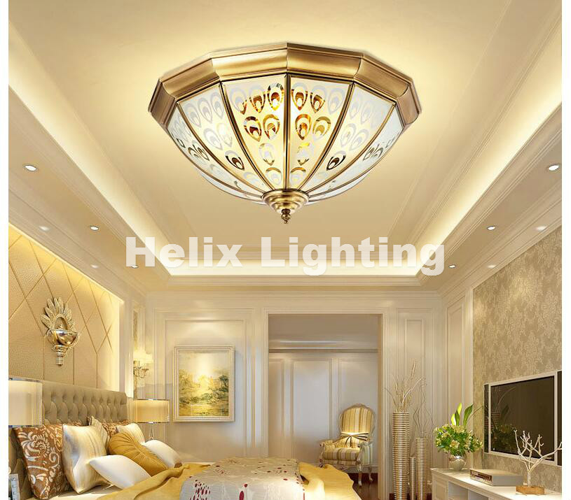 bronze copper ceiling light glass lampshade led ceiling lamps dining room living room living room ceiling lights