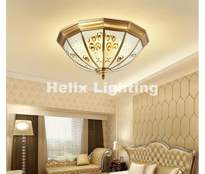 bronze copper ceiling light glass lampshade led ceiling lamps dining room living room living room ceiling lights