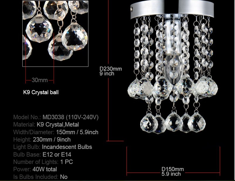 ceiling lamp chandelier lighting lighting chrome lustre fixtures sy1621 d150mm h230mm guaranteed