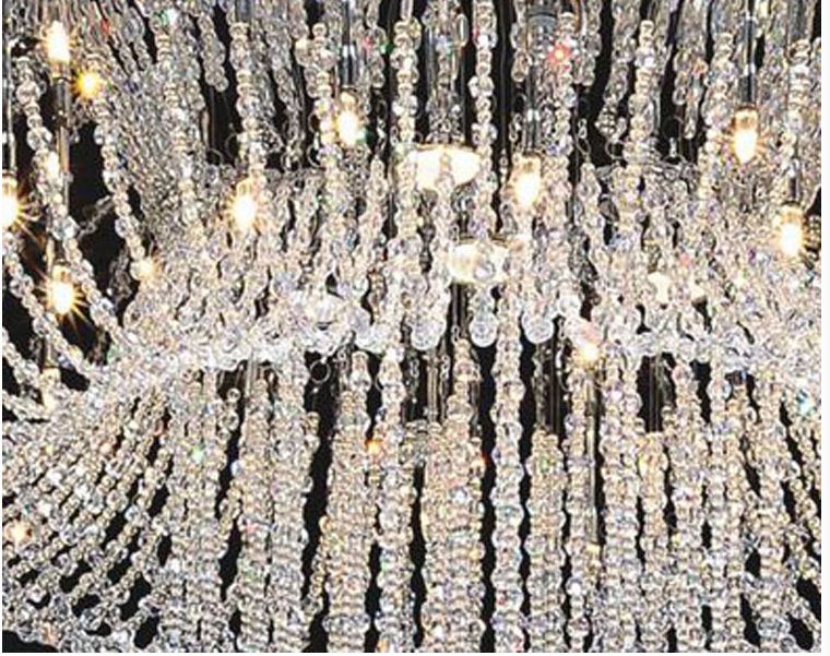 ceiling lamp round crystal chandelier light fixture crystal lamp bulbs included stair lighting dia 800mm