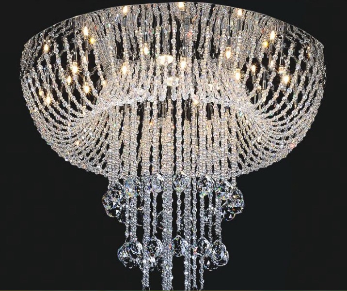 ceiling lamp round crystal chandelier light fixture crystal lamp bulbs included stair lighting dia 800mm