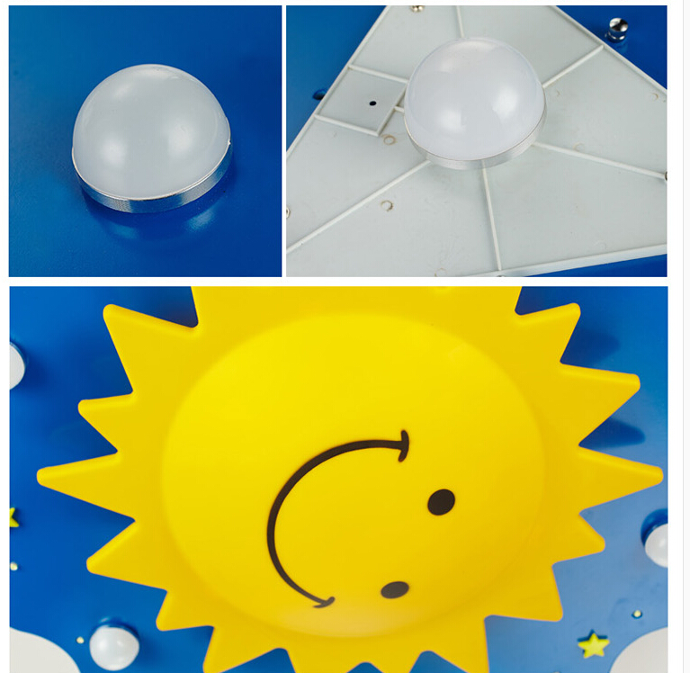 children ceiling lamps kids bedroom light cartoon sun design ceiling light led light source remote controller