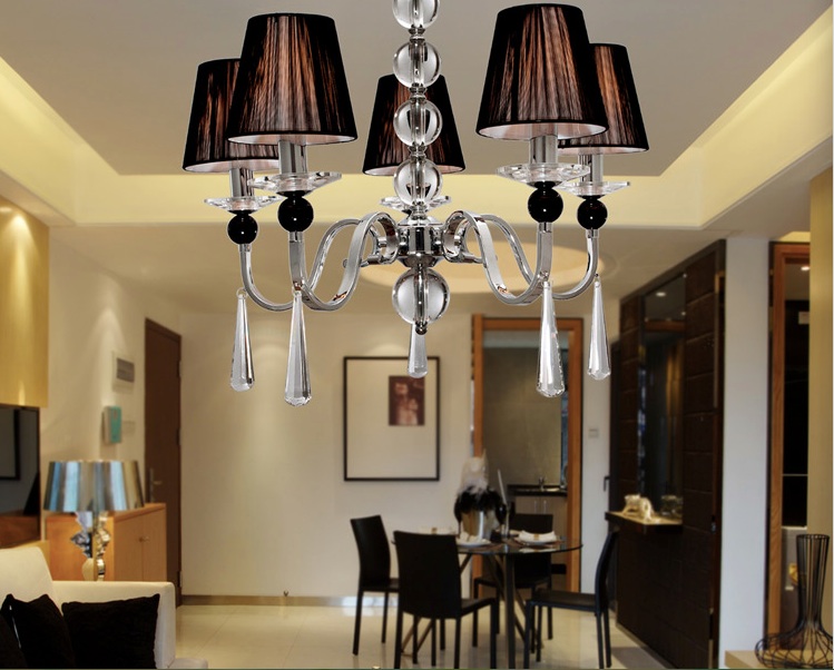 chrome european style chandelier 5l d580mm h530mm fashionable living room chandelier decoration lighting fixture