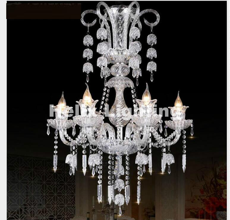 clear luxurious export k9 clear crystal chandelier 6/8/10/12arms export class a k9 crystal chandeliers ac e14 led