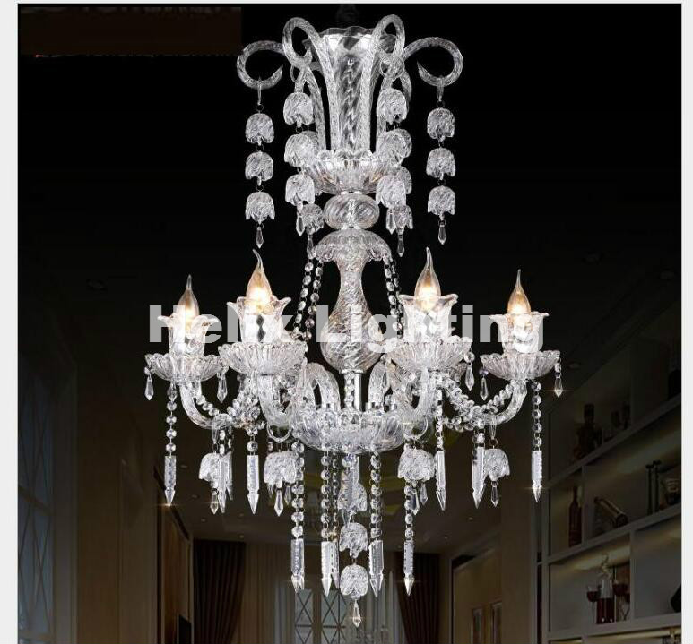 clear luxurious export k9 clear crystal chandelier 6/8/10/12arms export class a k9 crystal chandeliers ac e14 led