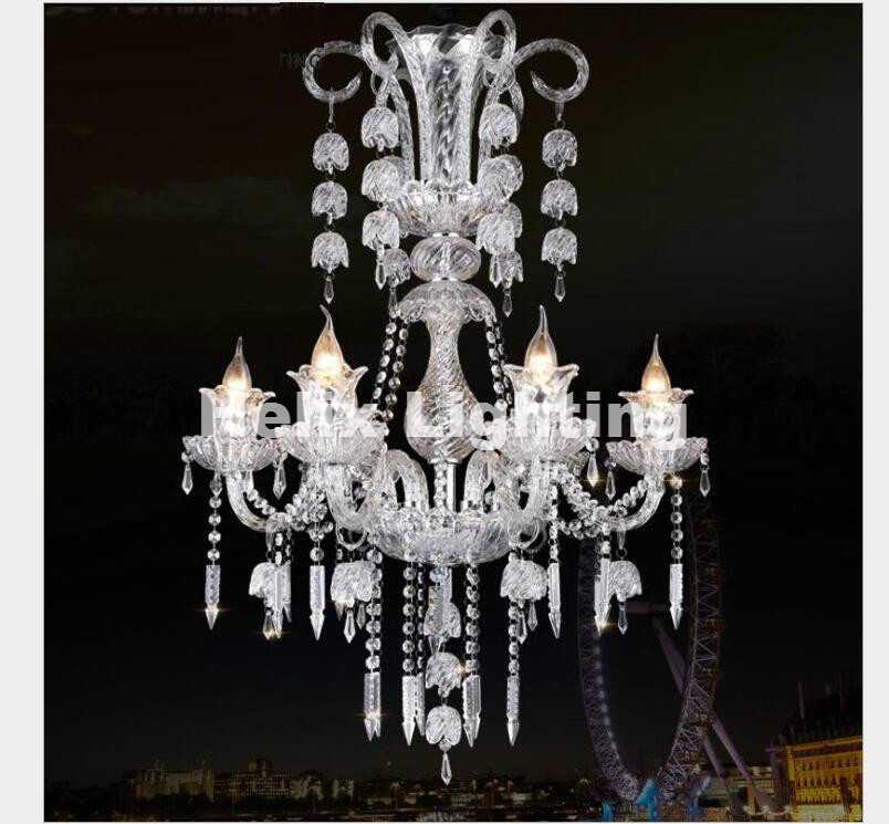 clear luxurious export k9 clear crystal chandelier 6/8/10/12arms export class a k9 crystal chandeliers ac e14 led