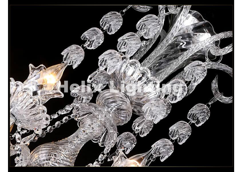 clear luxurious export k9 clear crystal chandelier 6/8/10/12arms export class a k9 crystal chandeliers ac e14 led