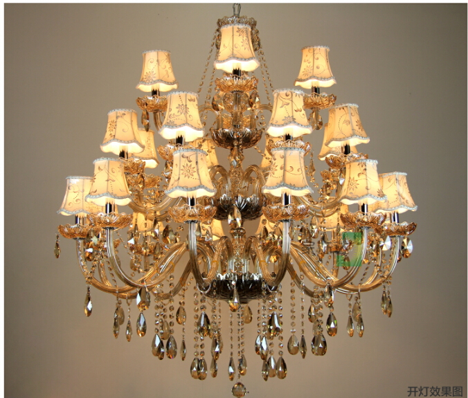 crystal chandelier 28 arms crystal light l16+l8+l4 d1300mm h1600mm fashion chandelier modern large chandelier