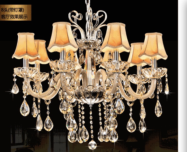 crystal chandelier 8 arms luxury crystal light fashion chandelier crystal light modern chandeliers d650mm h680mm