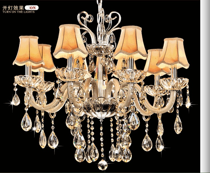 crystal chandelier 8 arms luxury crystal light fashion chandelier crystal light modern chandeliers d650mm h680mm