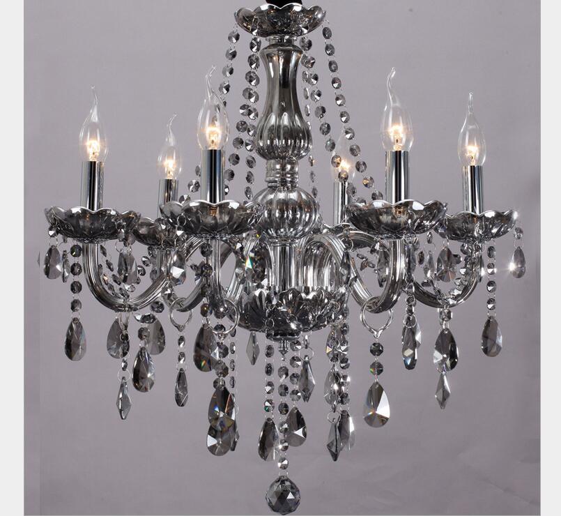 crystal chandelier living room lustres de cristal decoration smokey pendants chandeliers home lighting indoor lamp