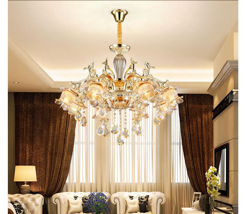 crystal chandelier living room restaurant bedroom zinc alloy crystal chandelier lamp living room chandelier ac led