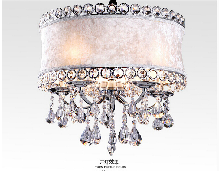 crystal chandeliers classic fabric led modern chandelier home living lighting lustres de sala,lustre de cristal