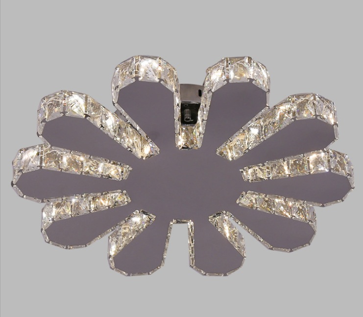 crystal led ceiling lamp d600mm sunflower shape crystal lamp / lighting fixture modern led light 110-240v ac