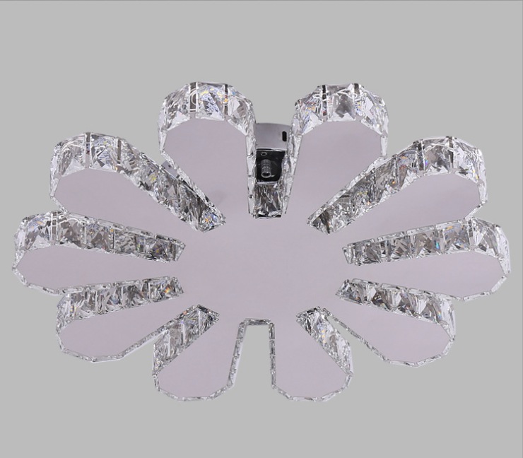 crystal led ceiling lamp d600mm sunflower shape crystal lamp / lighting fixture modern led light 110-240v ac