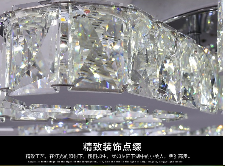 crystal led ceiling lamp d600mm sunflower shape crystal lamp / lighting fixture modern led light 110-240v ac