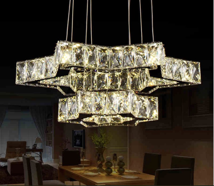 crystal led pendant crystal lamp / light / lighting fixture modern led light contemporary style 110-240v ac