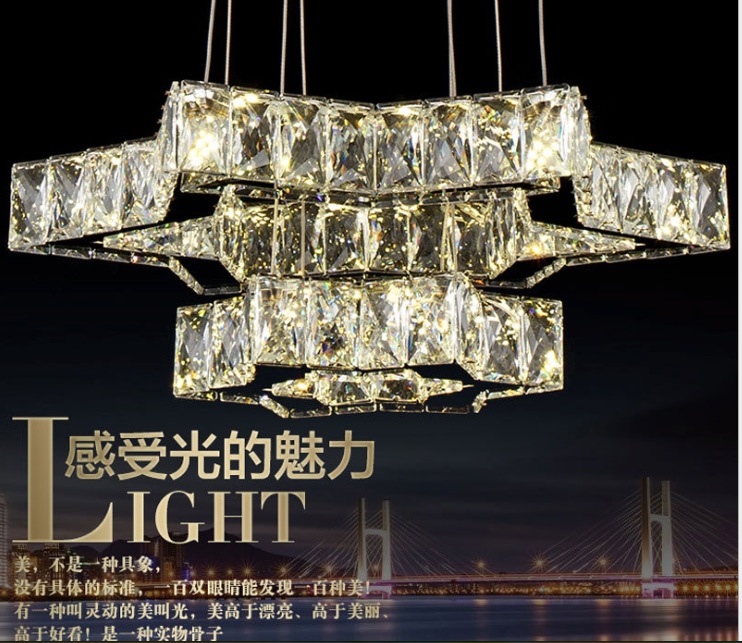 crystal led pendant crystal lamp / light / lighting fixture modern led light contemporary style 110-240v ac