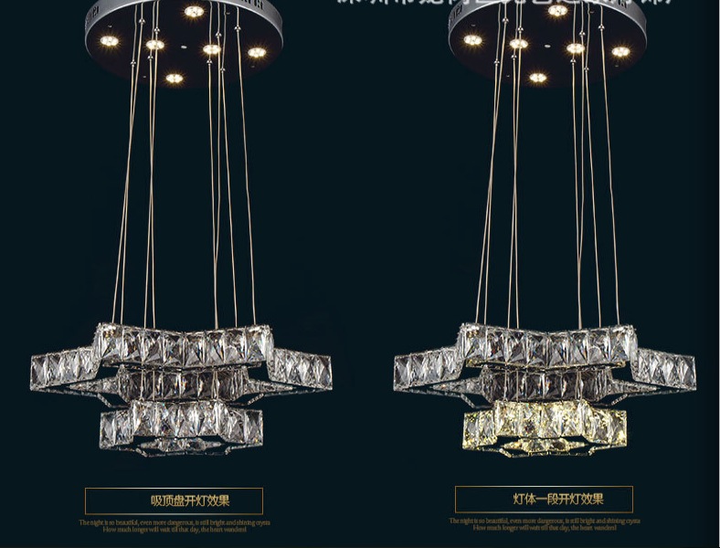 crystal led pendant crystal lamp / light / lighting fixture modern led light contemporary style 110-240v ac