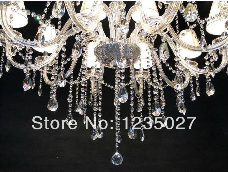 crystal lighting, classical style lighting collection murano glass lamp chandelier light fast sy1016/10l d900mm h800mm