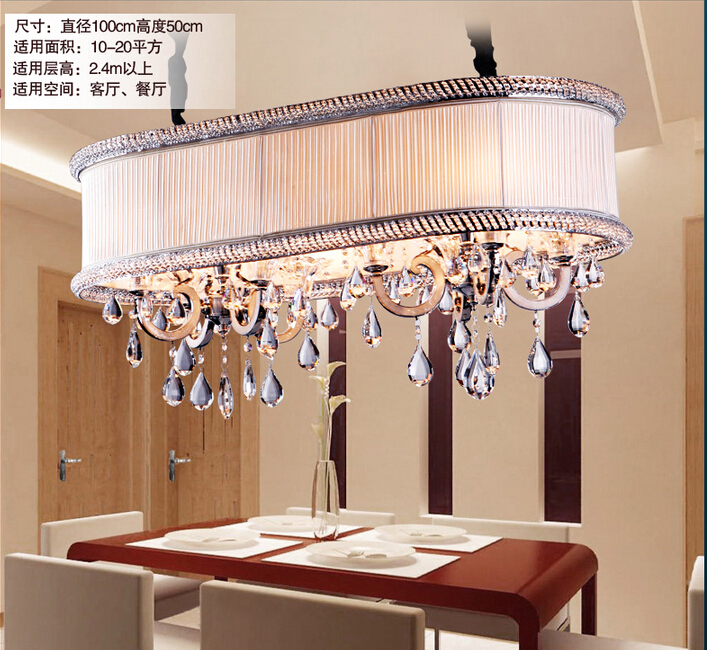 d1000mm h500mm crystal chandeliers classic fabric led modern chandelier home living lighting lustres de sala,lustre de cristal