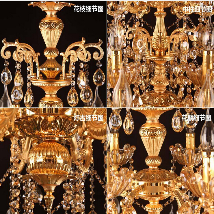 d1080mm 36l heads modern crystal chandelier lighting fixture crystal lustre, staircase lamp,, foyer large crystal stair light